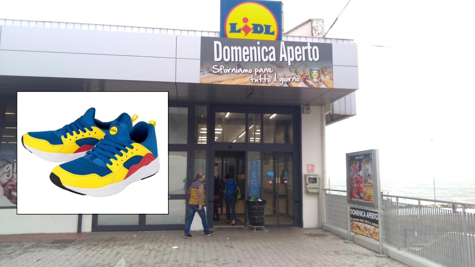 Le scarpe Lidl sono andate a ruba a Rimini (foto d'archivio)
