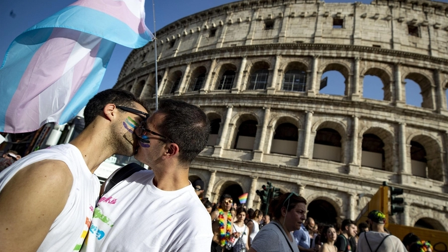 Manifestazione a Roma per i diritti dei gay e contro le discriminazioni (Foto d'archivio)