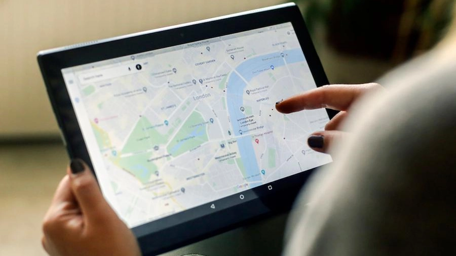 L'app di Google Maps su tablet