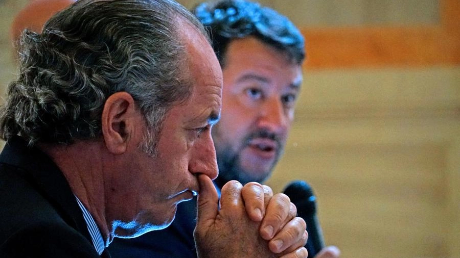 il governatore veneto Luca Zaia e il segretario della Lega, Matteo Salvini