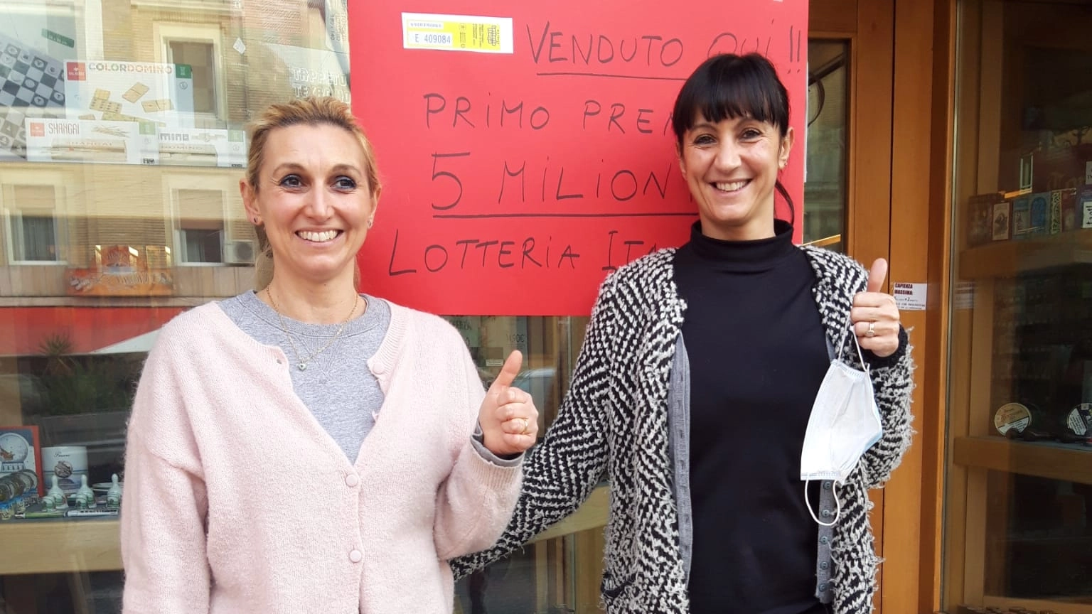 Lotteria milionaria a Pesaro: Lucia Orazi, moglie del titolare della tabaccheria Cardinali