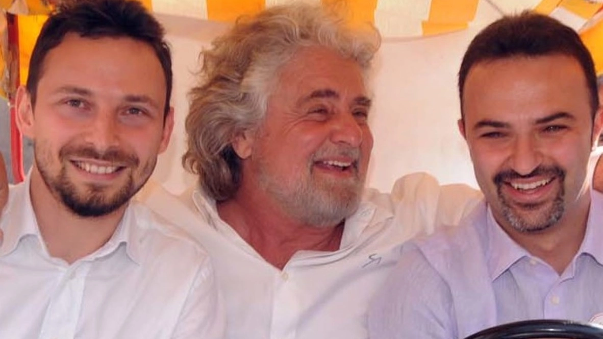 Giovanni Favia, Beppe Grillo e Massimo Bugani (FotoSchicchi)