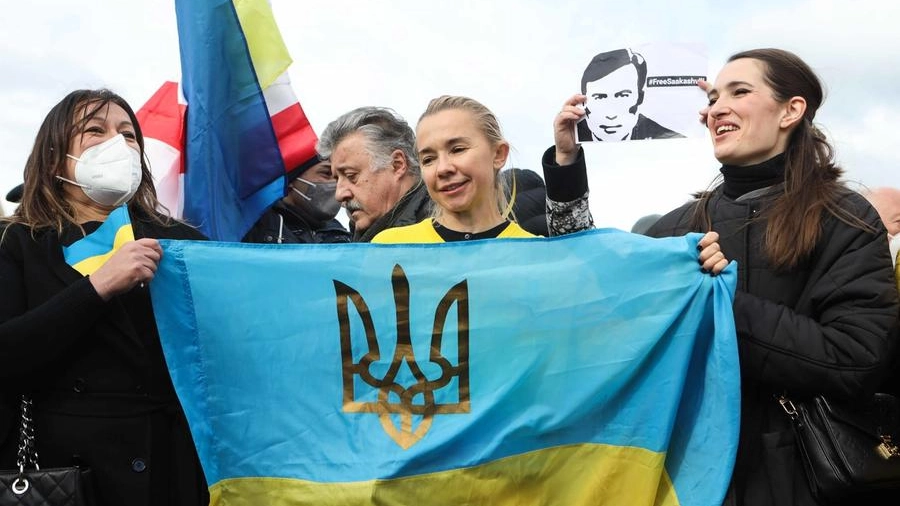 Manifestazione per la pace in Ucraina (foto Giuseppe Cabras/New Press Photo)