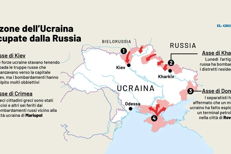 La mappa del conflitto (fonte Reuters)