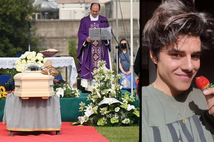 Il funerale di Michele Merlo, aveva 28 anni (foto Schicchi)