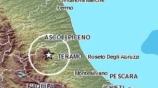 L’area interessata dalla scossa di terremoto (Fonte Ingv.it)