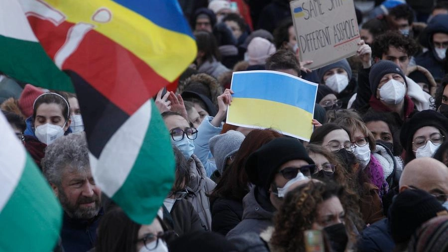 Manifestazione contro la guerra in Ucraina (Foto Lazzeroni)