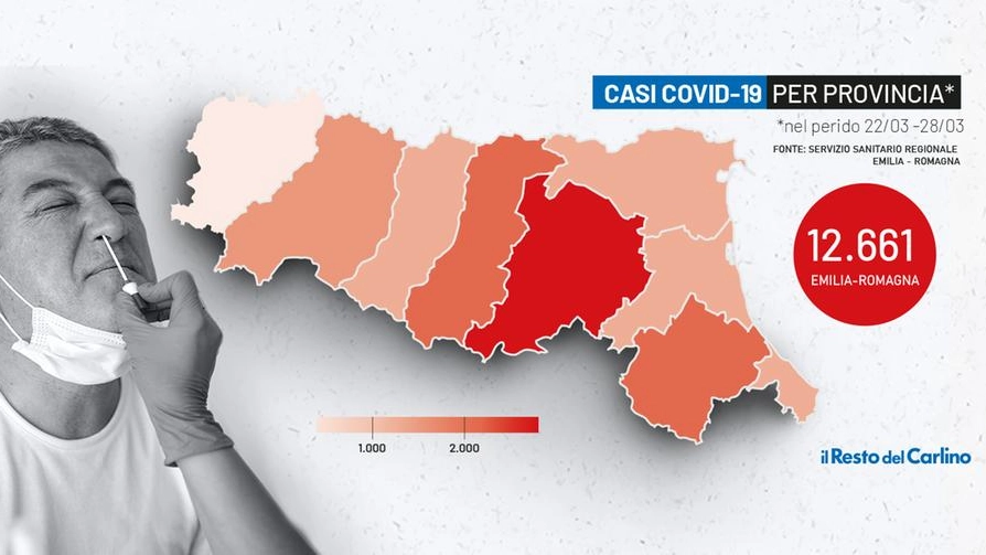 Contagio da coronavirus nelle province dell'Emilia Romagna: i dati del 5 aprile 2021