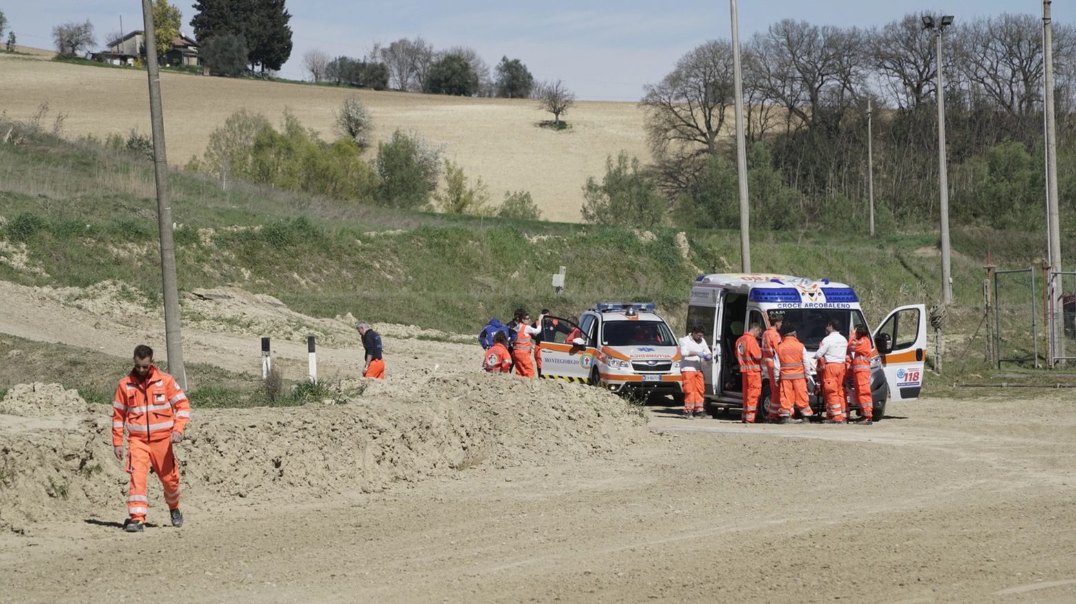 Incidente sulla pista da cross (foto Zeppilli)
