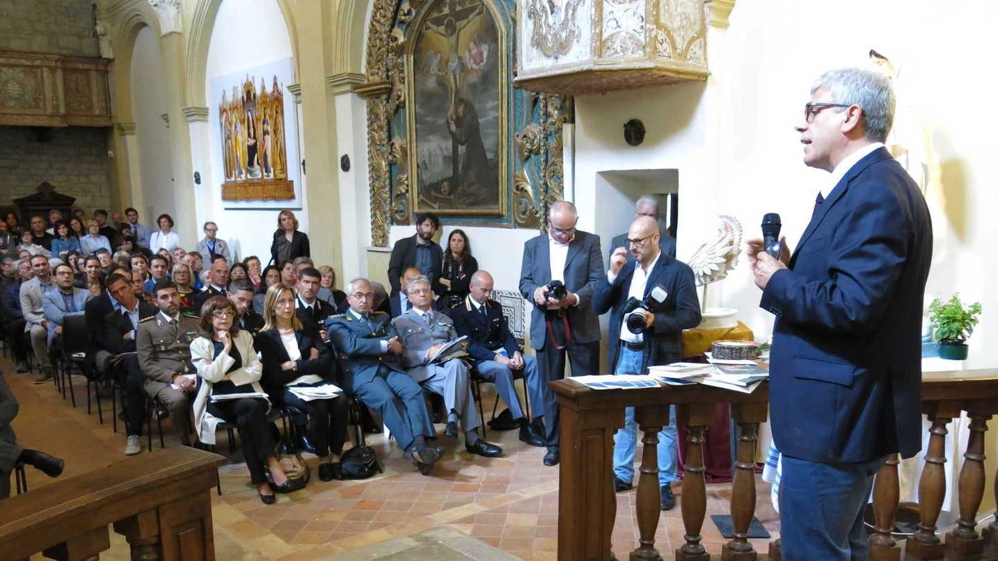 Giuseppe Lupo durante la cerimonia del Frontino-Montefeltro (foto Mancini)
