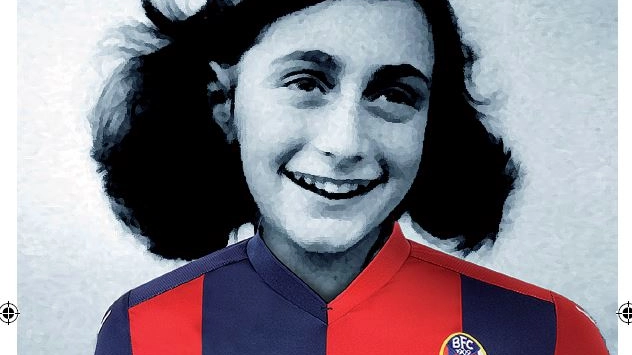 La foto di Anna Frank che verrà distribuita domani allo stadio