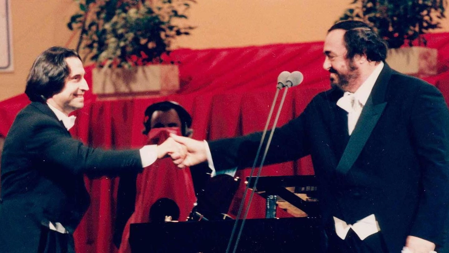 Il maestro Riccardo Muti con Luciano Pavarotti