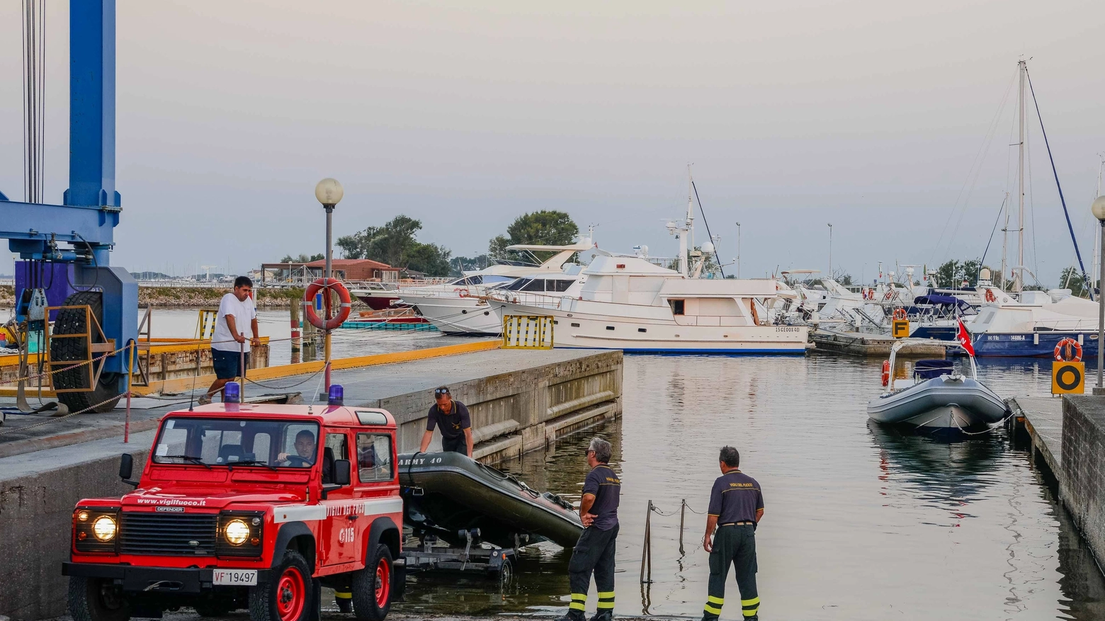 Incidente tra barche ad Albarella (Foto Donzelli)