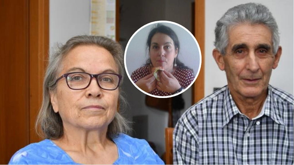 Rita Ciafardini e Zelio Bravi, genitori della donna scomparsa Erika Bravi, nel tondo (Salieri)