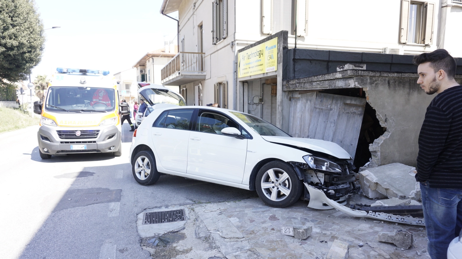 Incidente a Salvano (foto Zeppilli)