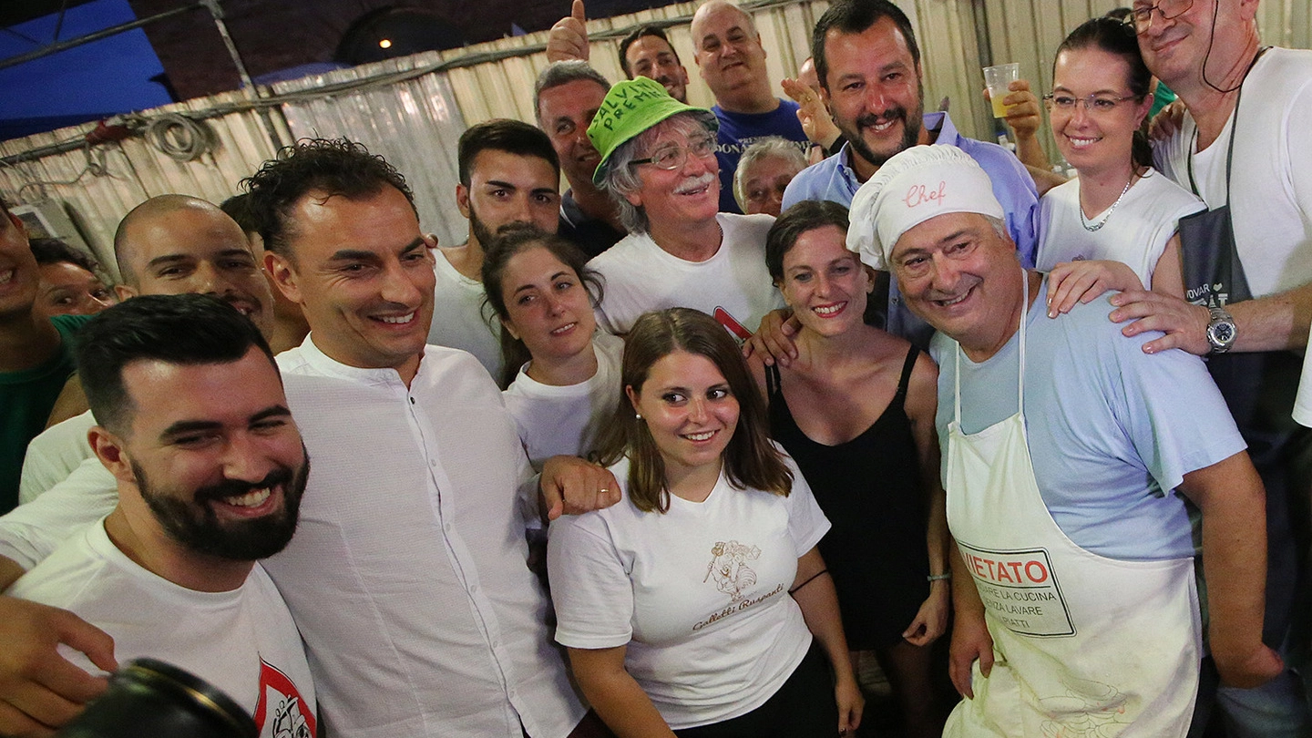 Entusiasmo per Salvini a Cervia (foto Zani)