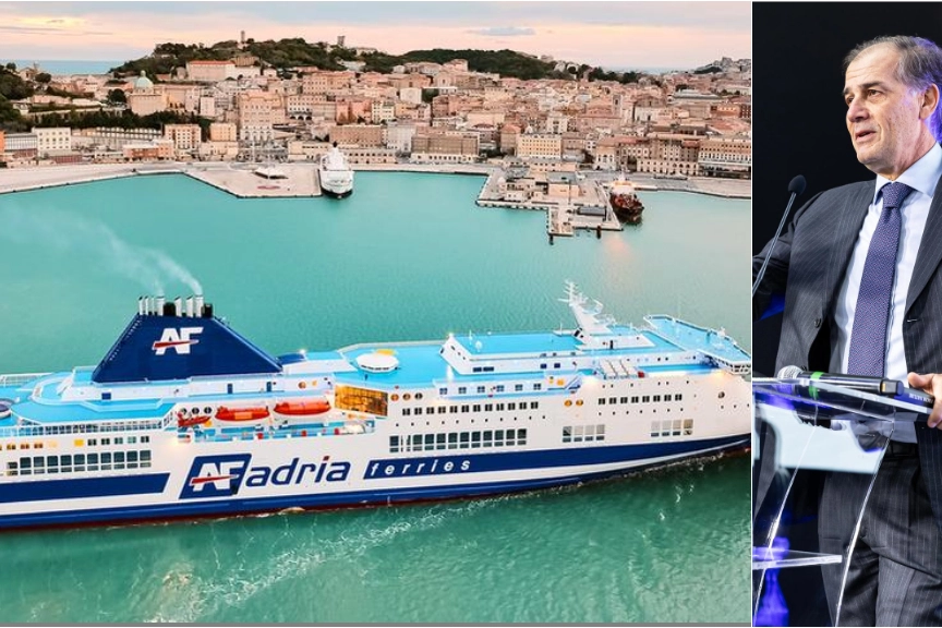 L’armatore e Ad di Adria Ferries, Alberto Rossi, e la nave Mia