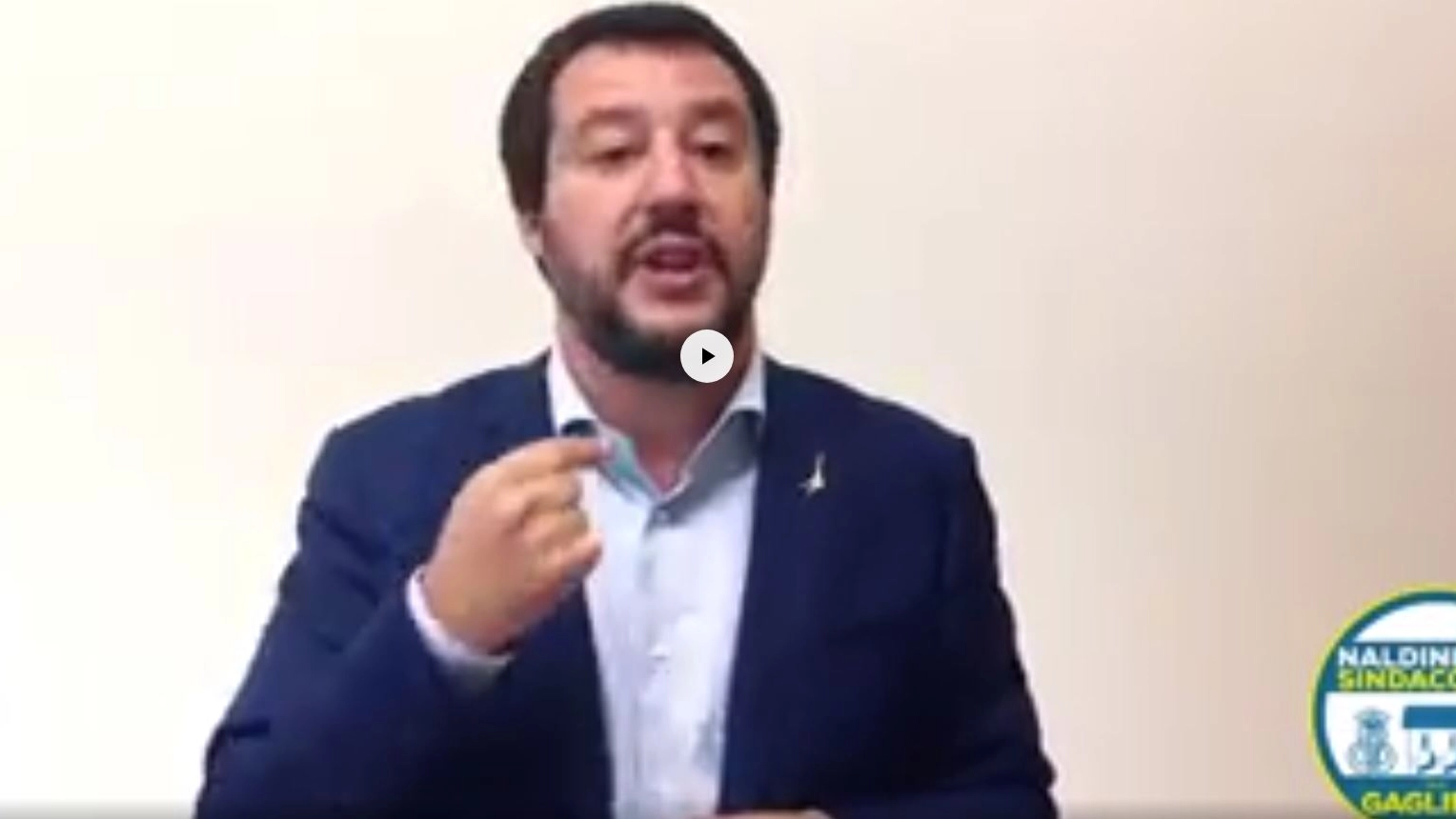 Il video di Salvini per sostenere Naldini