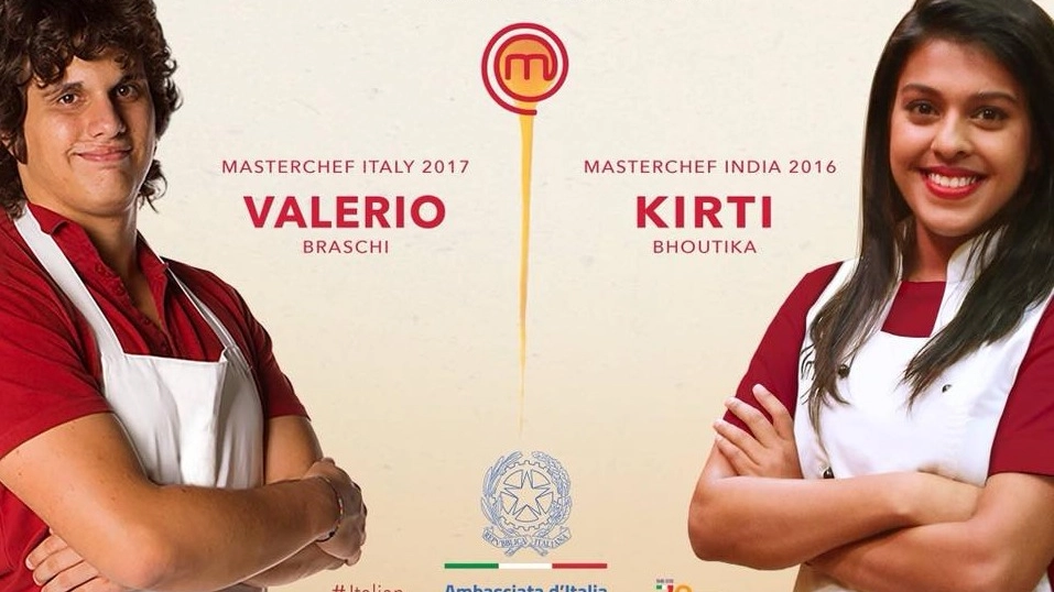 Valerio Braschi e Kirti Bhoutika, la vincitrice indiana di Masterchef, insieme nel manifesto dell’iniziativa