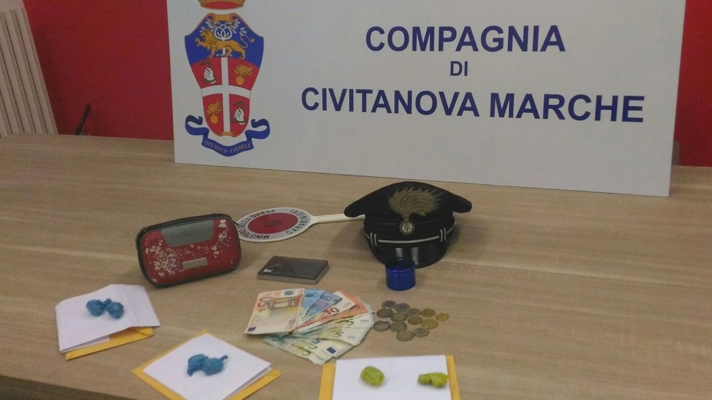 Il materiale sequestrato dai carabinieri 