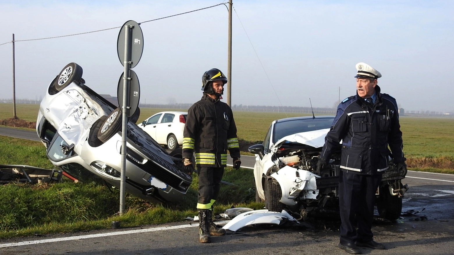 Lo scontro è avvenuto alle porte di Massa Lombarda (Foto Scardovi)