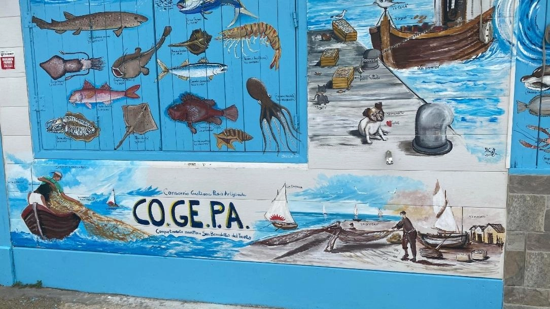 Dai pesci alle barche: ecco i murales