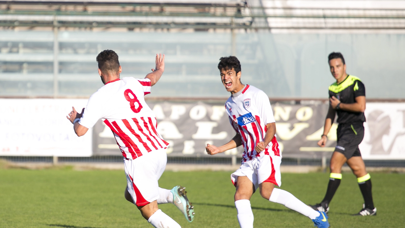Vis Pesaro, Giorno esulta per il gol (Foto Arcieri)