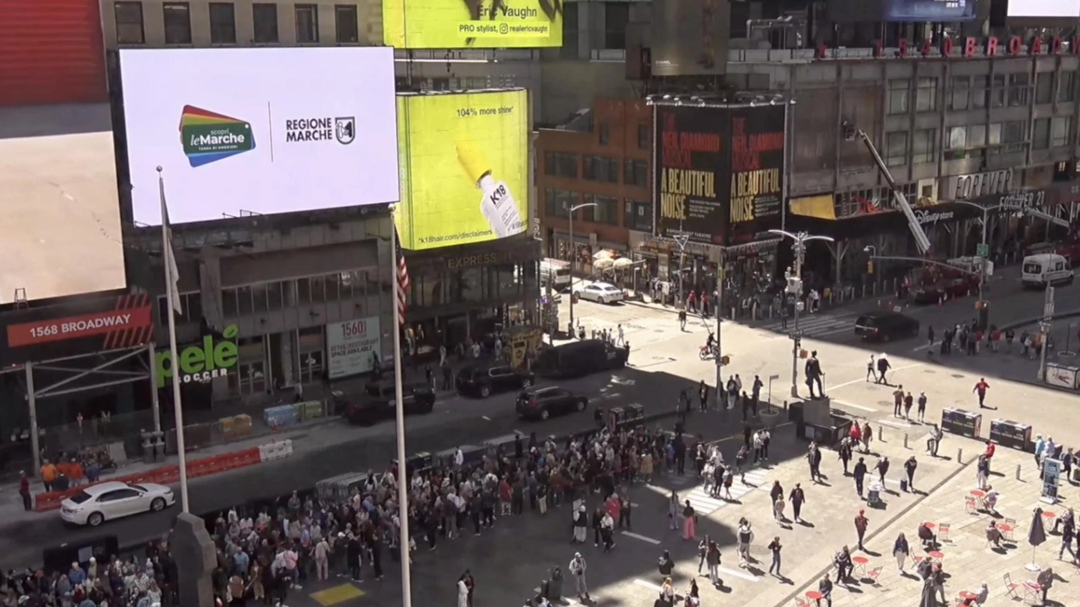 Alla conquista di New York  Un video sulle Marche  proiettato a Times Square