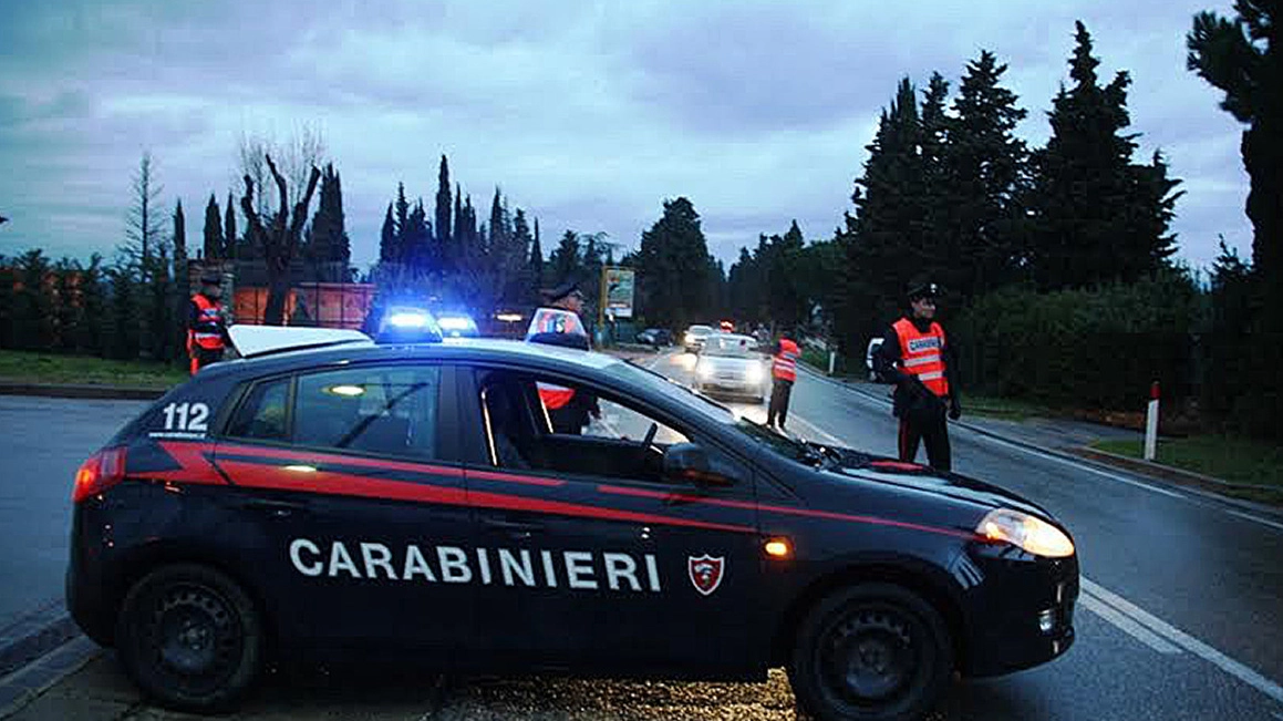 Posto di blocco dei carabinieri