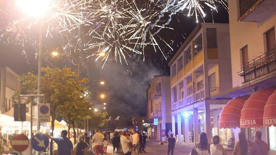 I fuochi d’artificio a Polesella nella notte bianca dell’anno scorso