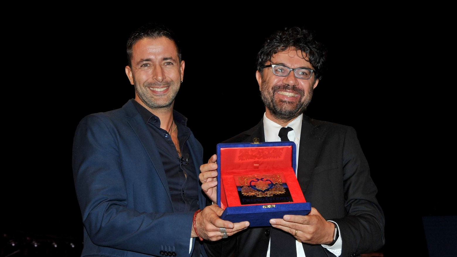 Premio Estense 2020, a sinistra Pablo Trincia, a destra Concetto Vecchio