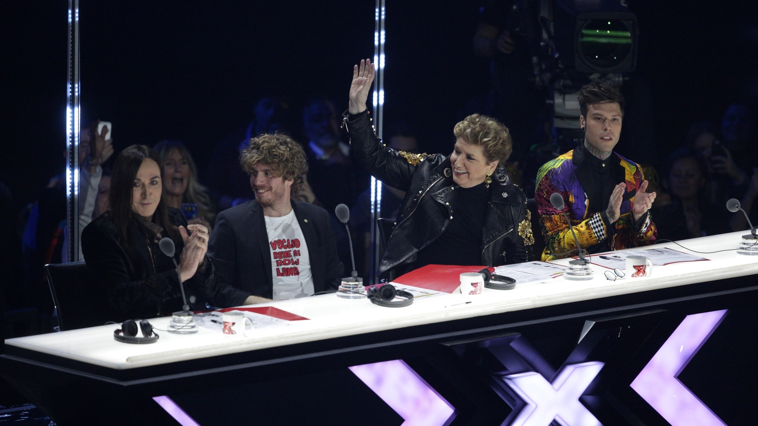 I giudici alla serata finale di X Factor 2018 (Lapresse)