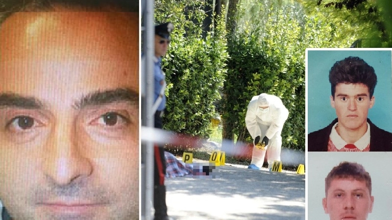 Delitto di Fermo: Gianluca Ciferri, la scena dell'omicidio (Ansa) e le due vittime