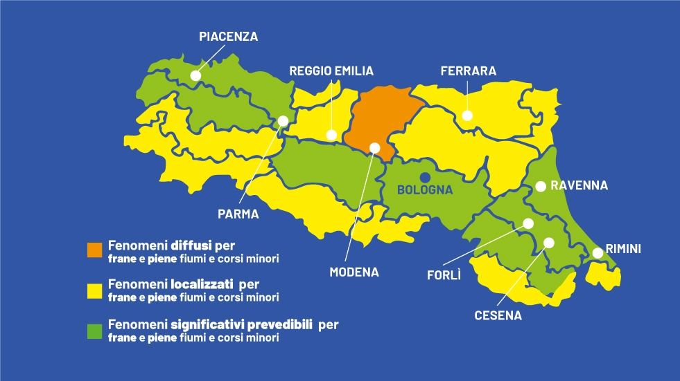 Allerta meteo in Emilia Romagna: le aree a rischio lunedì 6 novembre 2023