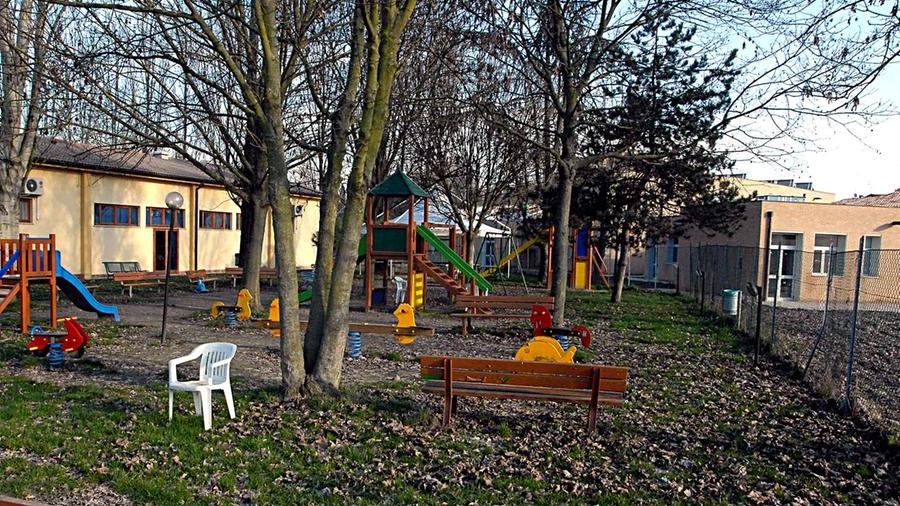 Un parco giochi, foto d'archivio