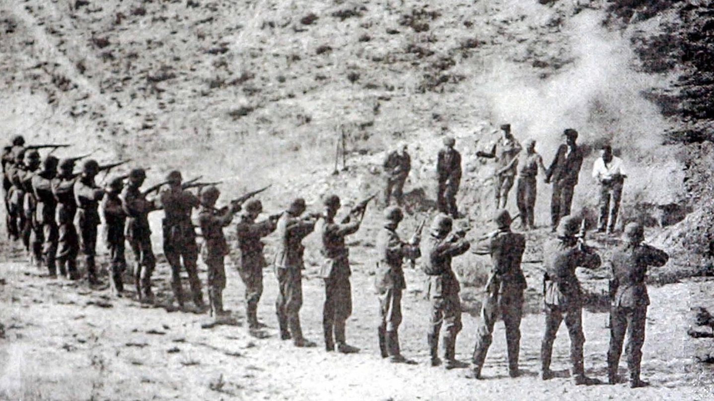 Una fucilazione effettuata dai soldati tedeschi