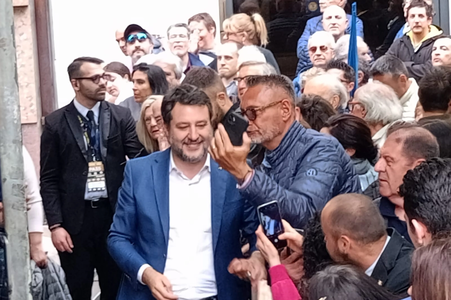 Salvini è il primo ad arrivare ad Ancona per sostenere la candidatura di Silvetti a sindaco