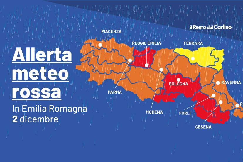 Allerta meteo rossa in Emilia Romagna