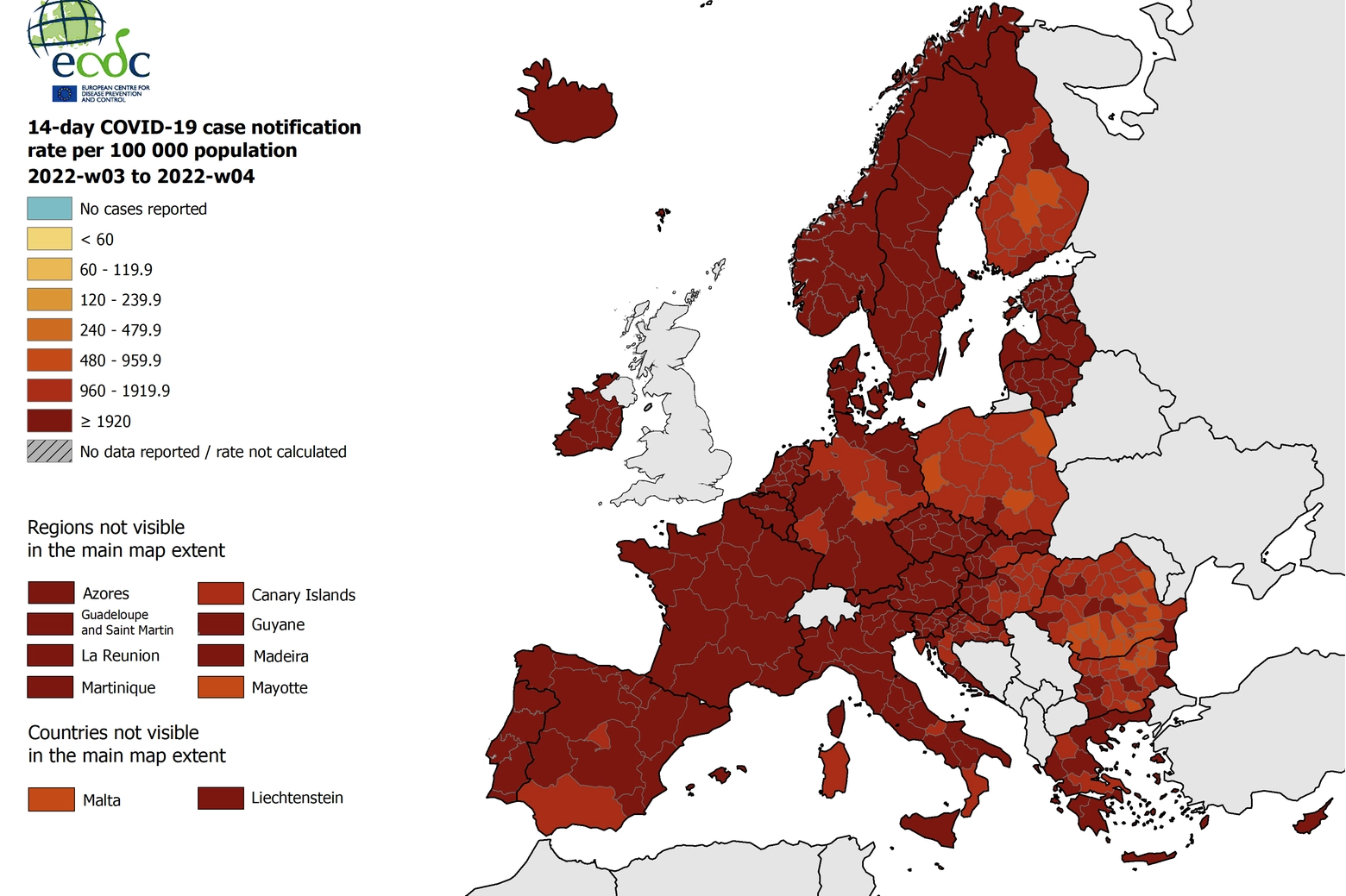 Ma secondo l'Europa, quasi tutta l'Italia è in zona rosso scuro