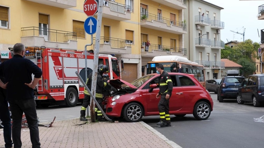 L'incidente di oggi in via Verdi ad Ascoli