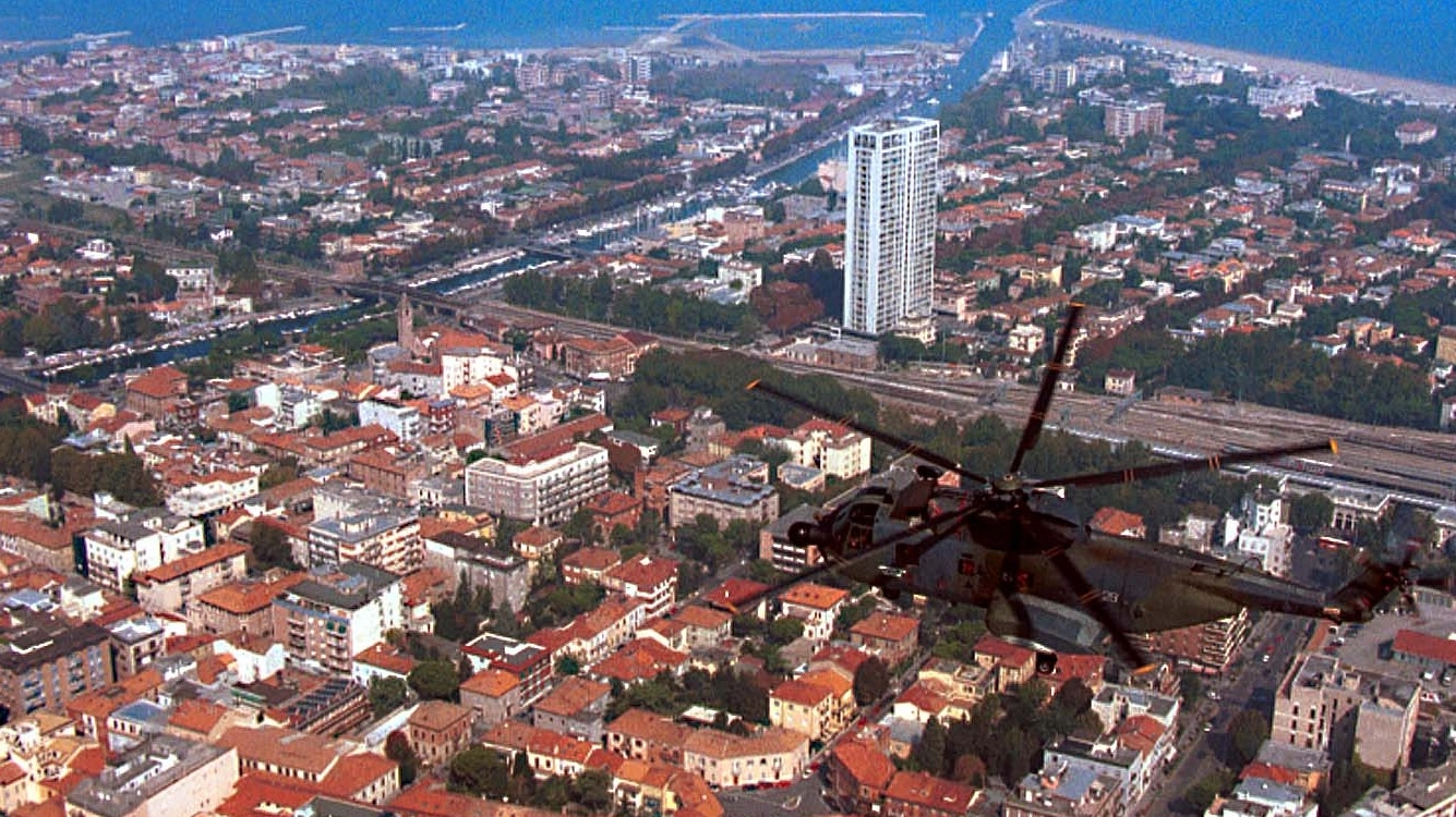 Una veduta panoramica di Rimini: fino al 1983 non erano previsti vincoli sismici per la costruzioni degli edifici