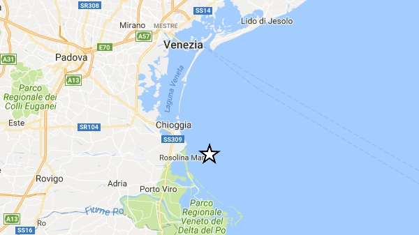 Rovigo, terremoto al largo di Rosolina Mare