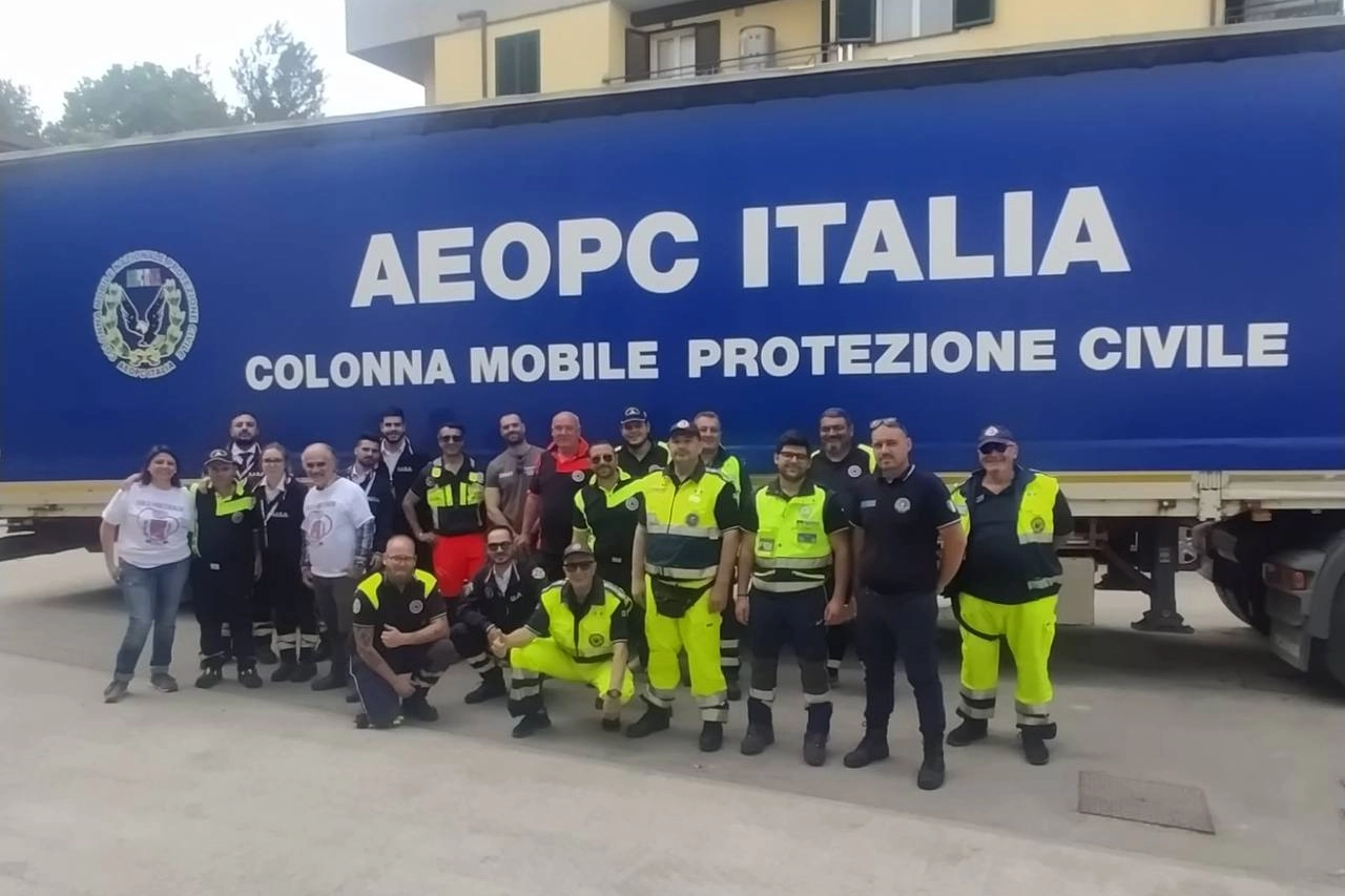 I volontari della Protezione Civile dal Lazio a Monterenzio (Bologna)