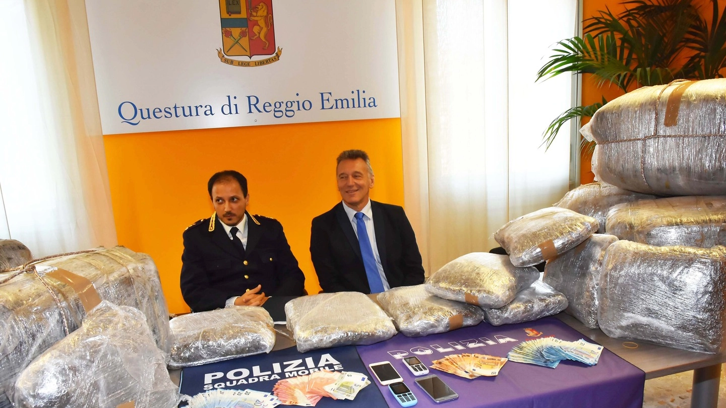 Droga, maxi sequestro di marijuana a Reggio Emilia (foto Artioli)