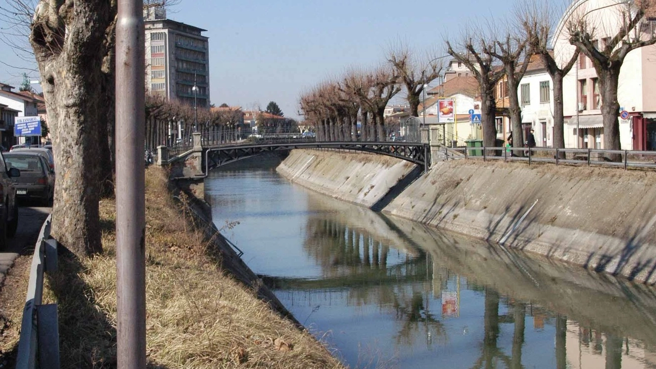 Il fiume Adigetto a Badia Polesine (foto Donzelli)