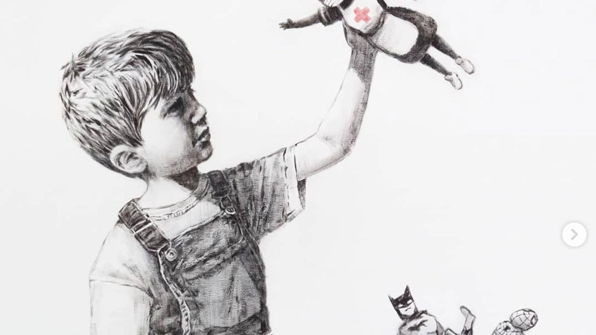 Game Changer: l'opera di Banksy postata sul profilo Instagram dell'artista