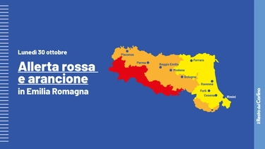 Meteo Emilia Romagna: allerta rossa per frane in Appennino, pioggia, temporali e burrasca