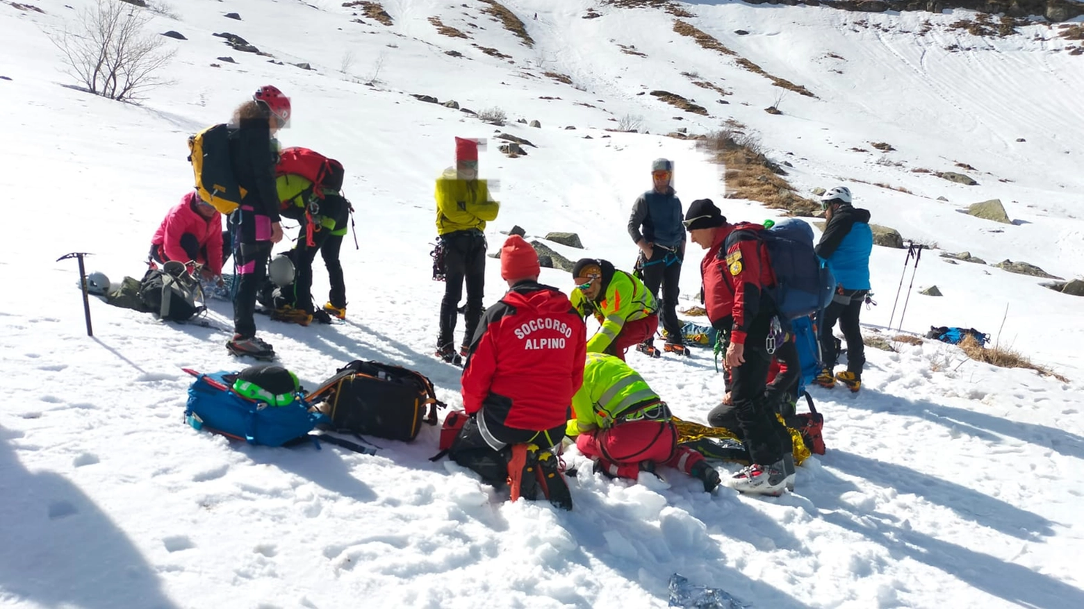 L'escursionista è stato recuperato dagli uomini del Soccorso Alpino