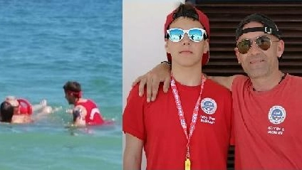 Alex, 18 anni, al suo secondo giorno da bagnino salva un turista