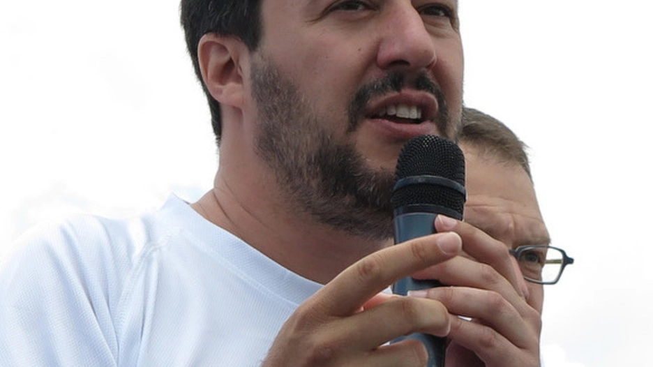 Il leader della Lega Nord Matteo Salvini (foto Petrangeli)